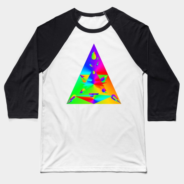 Illuminati all seeing eye Rainbow Baseball T-Shirt by Prodanrage2018